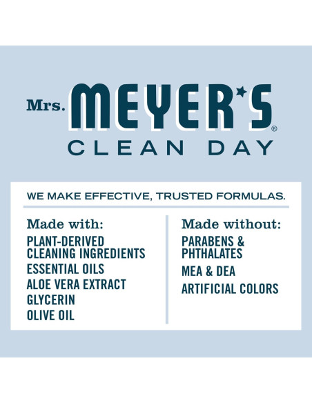 Jabón de Manos Líquido MRS. MEYER'S CLEAN DAY 975ml + 370ml