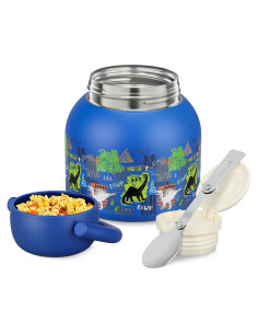 Tarro de Comida Aislado PIQUEBAR 0.5kg Dinosaurios Azules