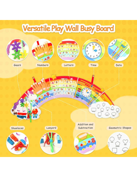 Tablero Ocupado Sensorial Montessori JAYOBGO para Niños 3-6 Años