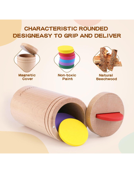 Juguetes Montessori MOYAOSIX para Niños 1-3 Años - Clasificación de Colores