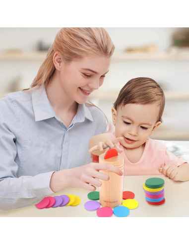 Juguetes Montessori MOYAOSIX para Niños 1-3 Años - Clasificación de Colores