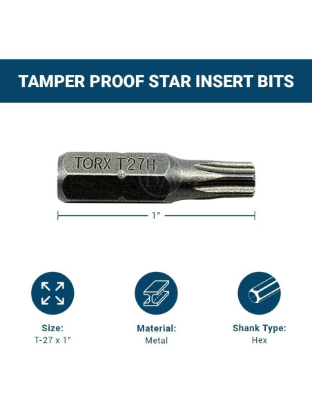 Puntas de Destornillador Phillips T-27 2.54cm Benchmark Abrasives - 50 Piezas