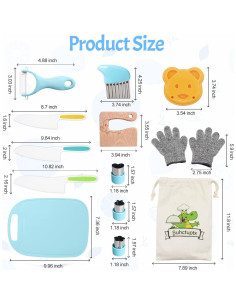Juego de Cuchillos de Cocina para Niños Suhctuptx - 14 Piezas 2