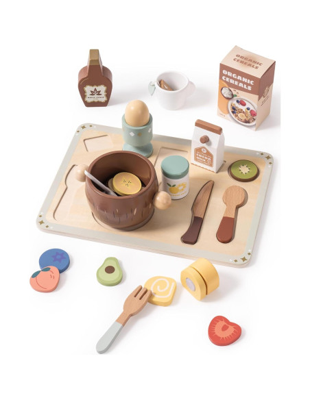 Set de Comida de Madera ROBOTIME para Niños +30 Piezas