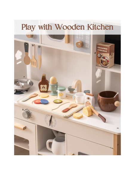 Set de Comida de Madera ROBOTIME para Niños +30 Piezas