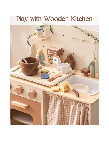 Set de Comida de Madera ROBOTIME para Niños +30 Piezas