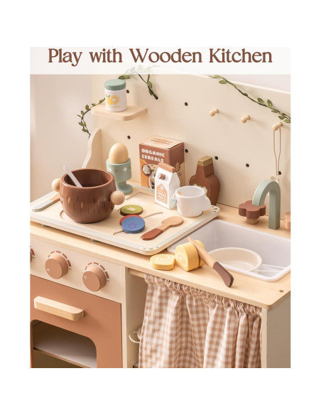 Set de Comida de Madera ROBOTIME para Niños +30 Piezas