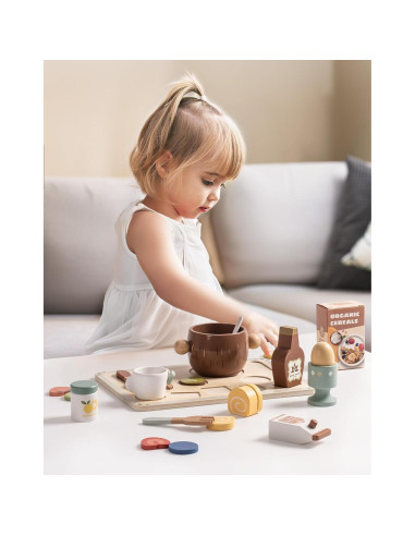 Set de Comida de Madera ROBOTIME para Niños +30 Piezas