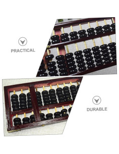 Ábaco de Madera Vintage BESPORTBLE 28.5x12cm Herramienta Educativa 2