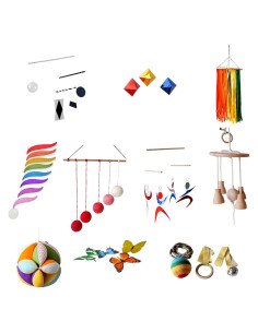 Móvil Montessori Munari, Gobbi, Octaedro y Arcoíris - 5 modelos