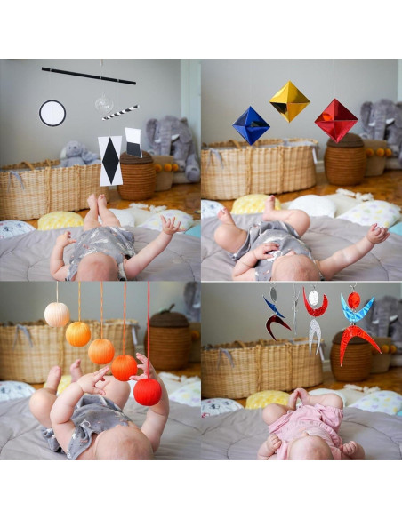 Móvil Montessori Munari, Gobbi, Octaedro y Arcoíris - 5 modelos