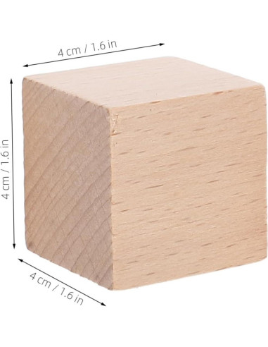 Bloques de Madera Natural YARNOW 15pcs para Aprendizaje 3D