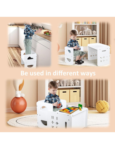 Set Mesa y Silla Montessori Ajustable para Niños 1-3 Años