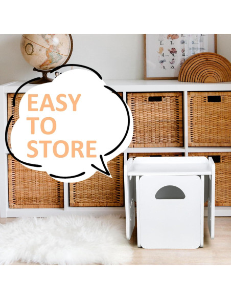 Set Mesa y Silla Montessori Ajustable para Niños 1-3 Años