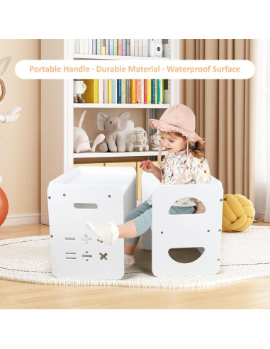 Set Mesa y Silla Montessori Ajustable para Niños 1-3 Años