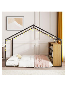 Cama en Forma de Casa Ball & Cast Completo con Estantes LED