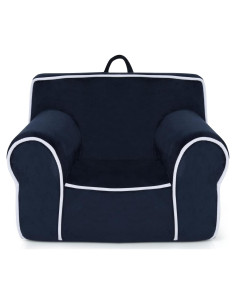 Sofá para Niños Costzon Charles Terciopelo Azul Marino 68.6x45.7cm