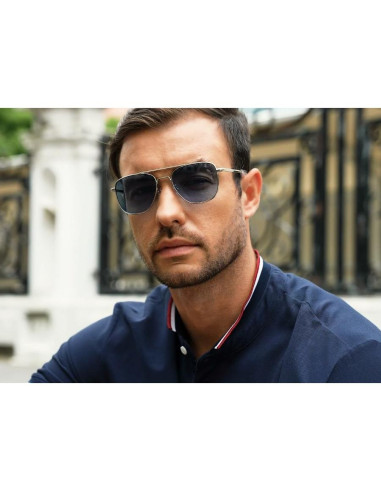 Gafas de sol piloto militar Gtand con lente azul 54mm