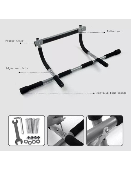 Barra de Dominadas Idealforce para Puerta - 150 kg
