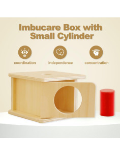 Caja Imbucare con Cilindro Pequeño Montessori Outlet 15x15cm 2