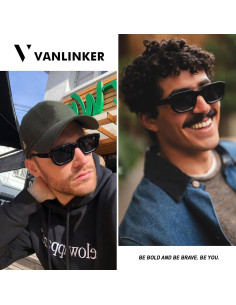Gafas de Sol VANLINKER Retro Rectangulares UV400 Unisex 2