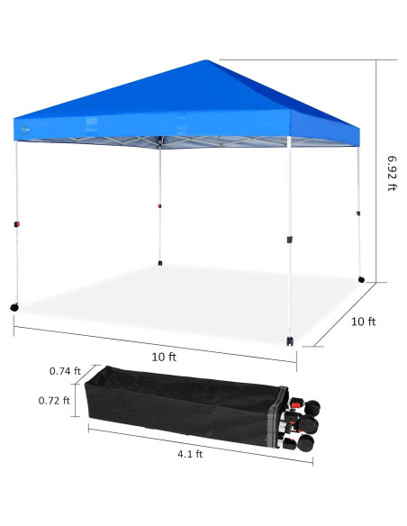 Carpa Abba Patio 3x3m Pata Recta Impermeable Azul