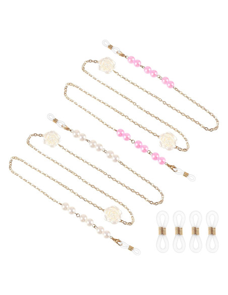 Cadena de Gafas de Perlas Soporte Ajustable para Mujeres