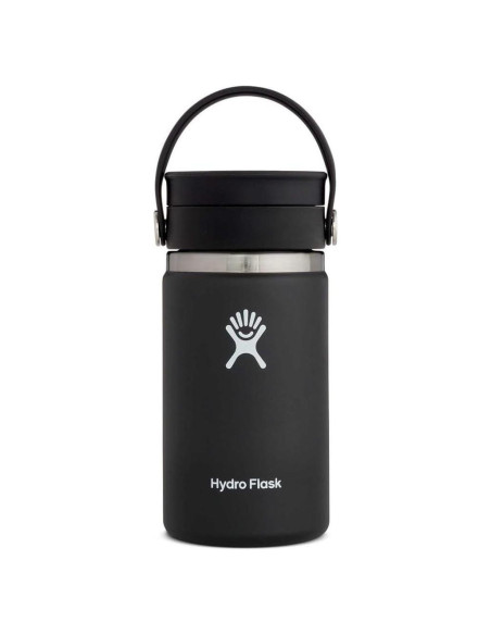 Botella de Boca Ancha Hydro Flask 355 ml con Tapa Flex Sip Negra