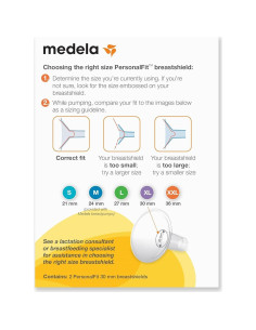 Escudos de Pecho Medela PersonalFit 30mm Extra Grande - 2 Piezas 2