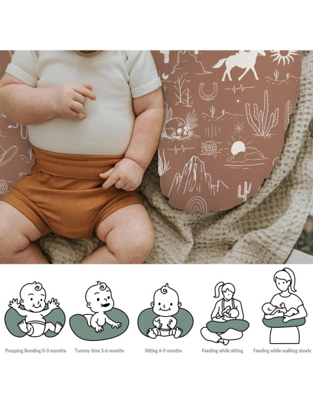 Funda de Almohada de Lactancia Cowboy del Oeste 55x45 cm