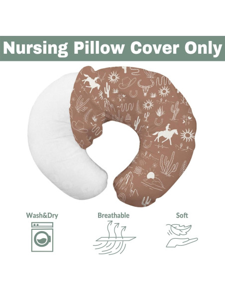Funda de Almohada de Lactancia Cowboy del Oeste 55x45 cm