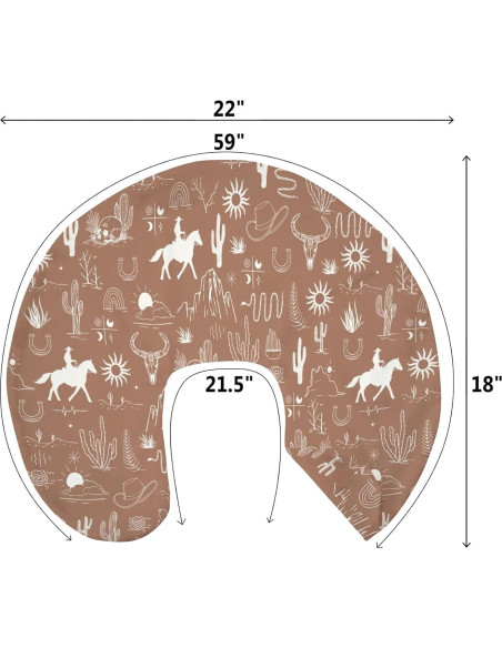 Funda de Almohada de Lactancia Cowboy del Oeste 55x45 cm