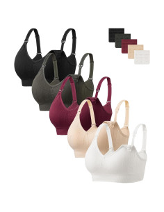Sujetadores de Maternidad HBselect 5 Piezas Mediano Sin Costuras
