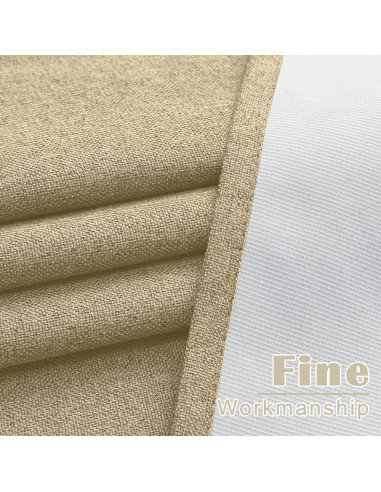 Cortinas Opacas OVZME Doradas 76x114 cm, Juego de 2