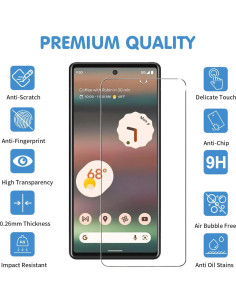 Protector de Pantalla Vidrio Templado 9H para Google Pixel 6a 2