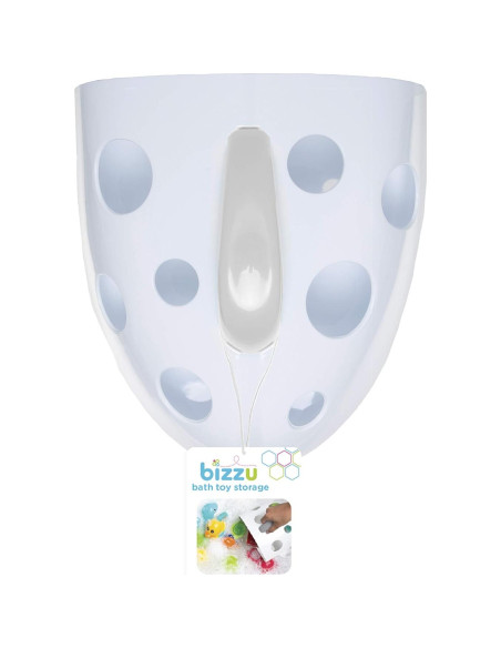 Organizador de Juguetes de Baño Bizzu, Cesta con Asa y Drenaje