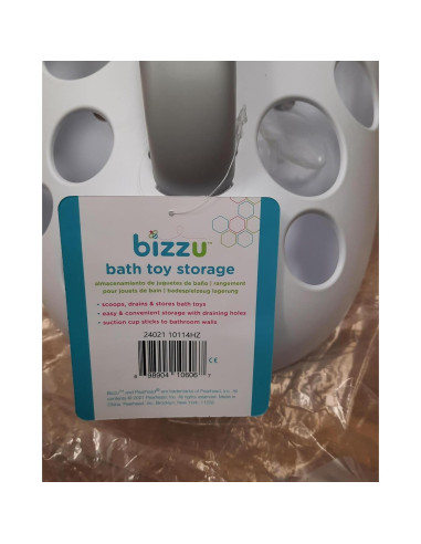 Organizador de Juguetes de Baño Bizzu, Cesta con Asa y Drenaje