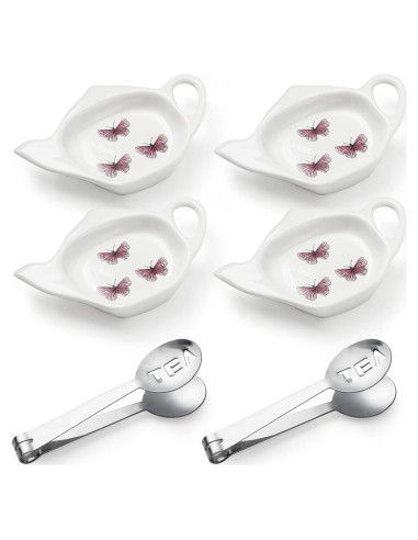 Juego de 6 posavasos de cerámica Sailench para té 12 cm