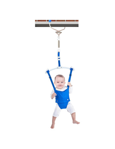 Saltador de Puerta Ajustable para Bebés TTQGAORUI - Azul