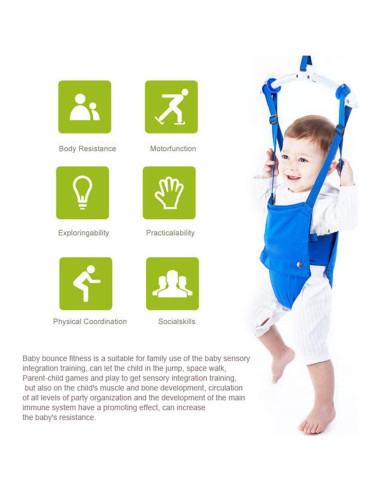 Saltador de Puerta Ajustable para Bebés TTQGAORUI - Azul