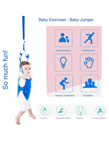 Saltador de Puerta Ajustable para Bebés TTQGAORUI - Azul