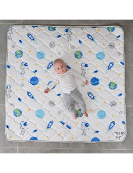 Alfombra de Juego para Bebés 127x127 cm Antideslizante Lavable