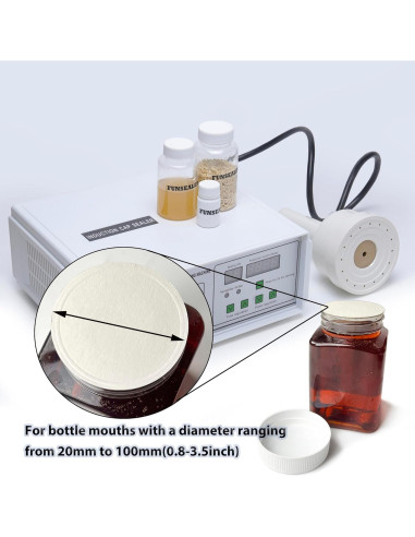 Máquina de Sellado por Inducción 110V para Botellas de Plástico y Vidrio