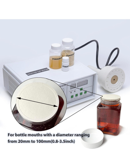 Máquina de Sellado por Inducción 110V para Botellas de Plástico y Vidrio