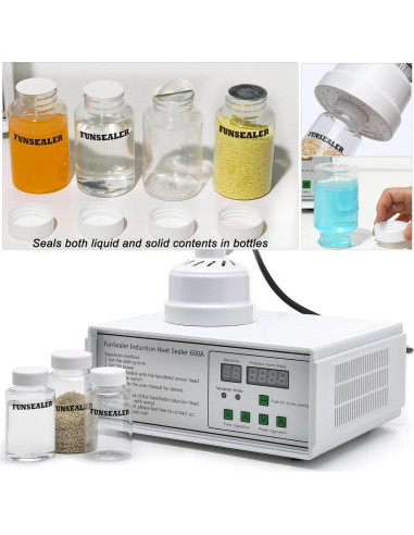 Máquina de Sellado por Inducción 110V para Botellas de Plástico y Vidrio