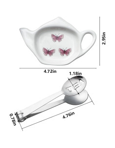 Juego de 6 posavasos de cerámica Sailench para té 12 cm 2