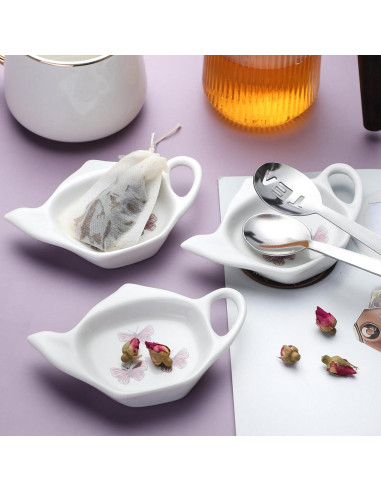 Juego de 6 posavasos de cerámica Sailench para té 12 cm