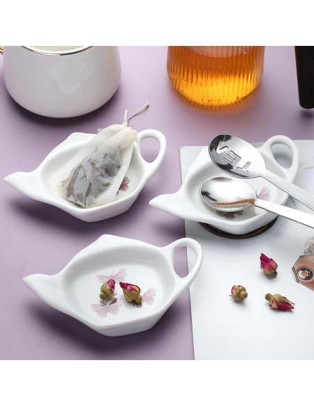 Juego de 6 posavasos de cerámica Sailench para té 12 cm