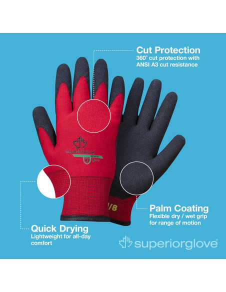 Guantes de Trabajo Invierno Superior Glove SNTAPVC - Forro Polar
