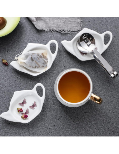 Juego de 6 posavasos de cerámica Sailench para té 12 cm